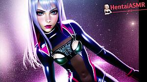 Cyber slut hentai baddies moaning loud in asmr style