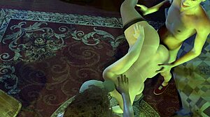 curvy cougar takin it from both ends in wild threesome... my bad!