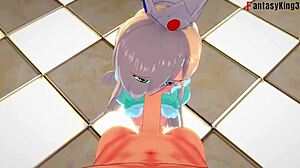 Rosalia's wild ride in Mario Bros. themed Ahegao hentai