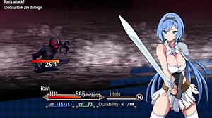 Protagonisten bader og onanerer vildt i Nightmare Knight del 5