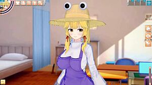 Hey, Check Out Suwako Moriya Getting Her Big Tits Squeezed in 3D Hentai!