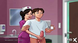 i watched nurse play with cock and swallow