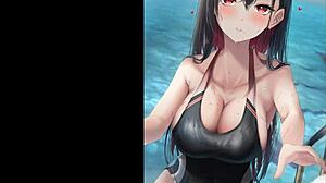 A collection of hentai with beautiful women in costumes giving blow jobs and having big tits