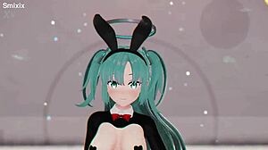 Blue Archive Yuuka hentai dance in teddy bear outfit