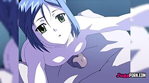 Shy blue girl gets rough sex
