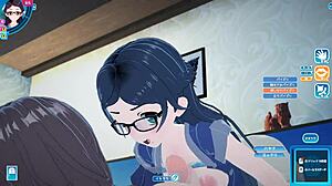 Shy Glasses Girl Delivers Intense Action in Anime Hentai