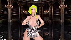 damn, azur lane st louis half-nude dance in 3d is pure fire!