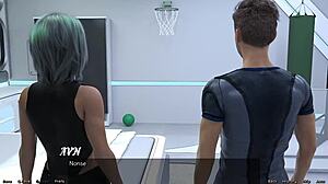 Femdom and robot fun in a cartoon space game
