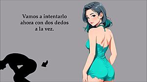 Joi anal training with pegging and ASMR roleplay in Spanish