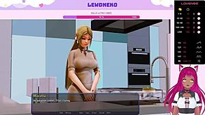 LewdNeko VTuber Plays Harem Hotel with Elf Maid Blowjob!