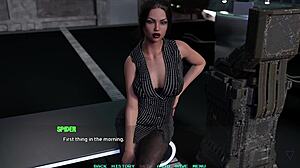 Big boobs and a fat ass get pounded by an alien in a hentai game