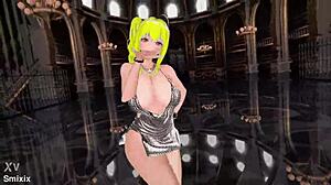 damn, azur lane st louis half-nude dance in 3d is pure fire!