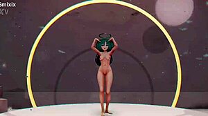 Blue Archive Yuuka hentai dance in teddy bear outfit