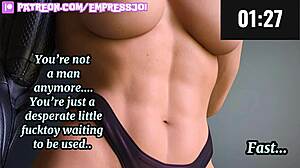 Femdom chastity challenge: 4-minute game