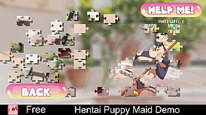 Hentai Puppy Maid Demo Teases with Erotic Game Action