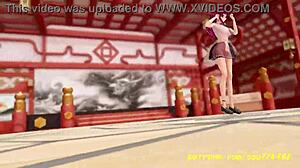 marine sways seductively in 3d hololive mmd dance clip
