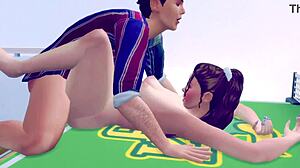Flexible Party Gymnast Squirts While Fucked on Ping Pong Table