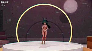 Blue Archive Yuuka hentai dance in teddy bear outfit