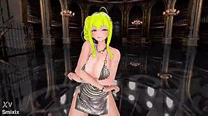 damn, azur lane st louis half-nude dance in 3d is pure fire!