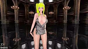 damn, azur lane st louis half-nude dance in 3d is pure fire!