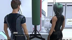 Femdom and robot fun in a cartoon space game