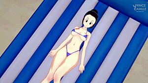 Milk Chi Chi flaunts big tits in micro bikini