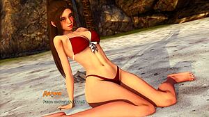 My Stepsister Trembled Seeing My Huge Dick at the Beach