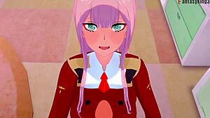 zero two gets wild in darling in the franxx fantasy sex