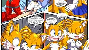 Sonic Porn Comic Reading with Intense Fucking Action.