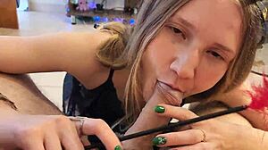 yo, check how the witch got banged in pussy and mouth at halloween party! good forces totally won.