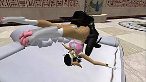Lady Bastet and her servant