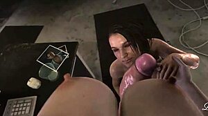 Jill Valentine gets fucked by a big cock shemale