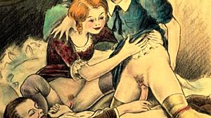 复古色情绘画带有经典感性氛围