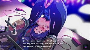 Magicami com Taimanin Ao Brincando com Brinquedos ao Ar Livre em Público