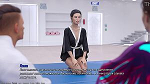 3D animated classroom gym class: bouncing boobs and sweating bodies