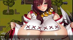 Yokai kráska dominuje mužovi na verejnom námestí sex scéna