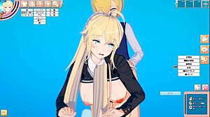 blonde busty jk margaret gets her chest worked hard