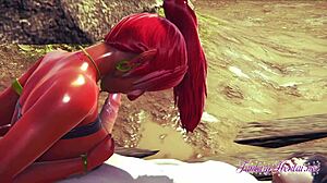 Yo, check this Gerudo girl getting fucked hard in the desert in Zelda 3d hentai!