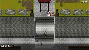 Yokai beauty dominates man in public square sex scene