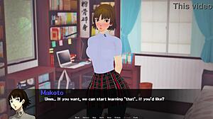 Tomboy milks cock using big tits and thick thighs