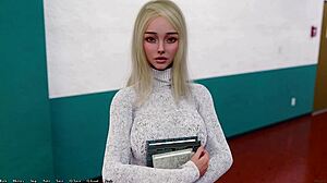 Krivuljasta rdečelaska punca škropi na velik kurac v zreli anime