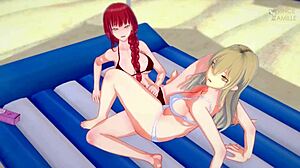 chainsaw man ova beach episode with makima and power scissoring