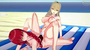 Makima and Powers' sexy pool scene