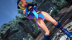 dark magician girl from yugioh shines in wild mmd action.