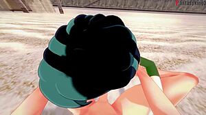 Gwen's Hot Blowjob on Beach in Total Drama