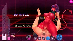 Light space love with Amora's intense interrogation ride