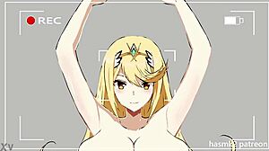 Wow, rubbing those milky tits made her squirt everywhere in this hentai clip!