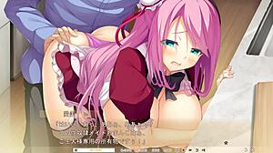 aimi 02 teases with massive tits in steamy hentai clip