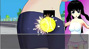 Hentai anime game scene with sub mail tennis lesson action