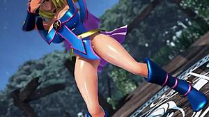 dark magician girl from yugioh shines in wild mmd action.